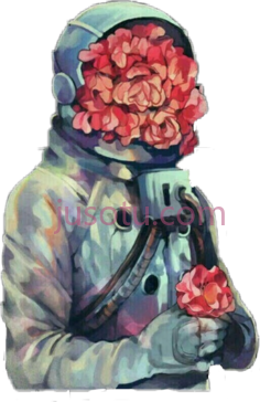 宇航员鲜花, PNG