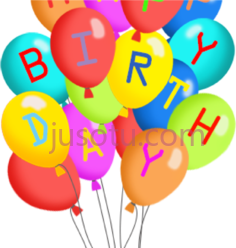 生日快乐气球派对PNG