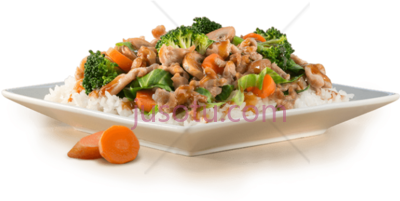 铁板烧鸡炒饭,chicken fried rice plate teppanyaki PNG