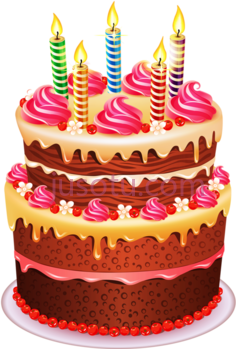 生日快乐巧克力蛋糕PNG