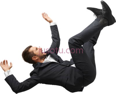男人摔倒,man falling down PNG