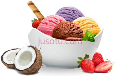 冰淇淋碗椰子,sorvete ice cream bowl PNG