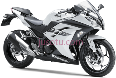 川崎摩托车,gambar sepeda 2017 kawasaki ninja 300 white PNG