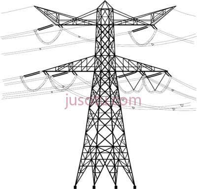 高压输电塔电杆,high voltage transmission tower electric pole PNG