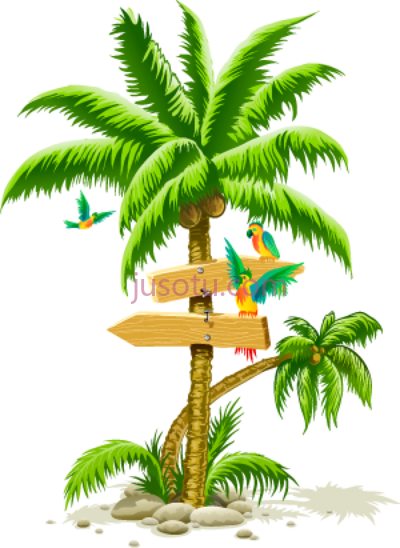 海滩棕榈树,palm coconut in beach PNG