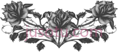玫瑰,纹身 PNG
