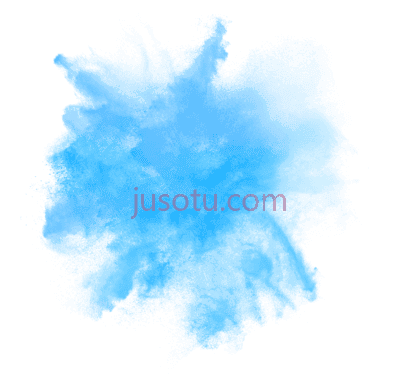 蓝烟水彩,blue smoke water color PNG