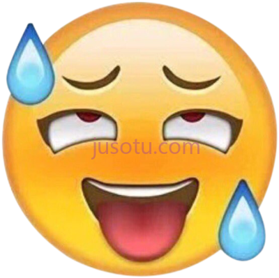 出汗,ahegao emoji PNG