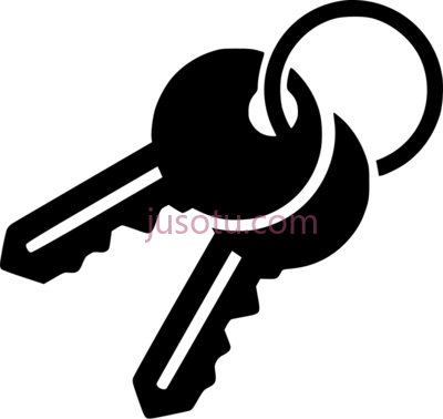 钥匙,key icon keychain black white PNG