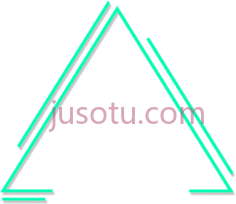 绿线三角形霓虹灯PNG