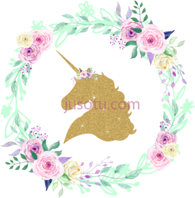 闪闪发光独角兽,glitter unicorn PNG