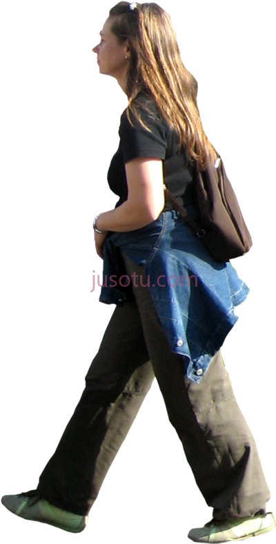 步行,person walking side PNG