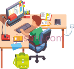 居家办公学习PNG