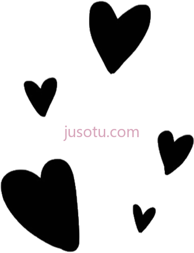 黑心,black needs cute heart PNG