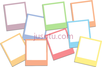 宝丽来相框,polaroid colorful cute frame instax rainbow PNG