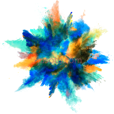 爆炸彩色粉尘,explosion color powder dust green PNG