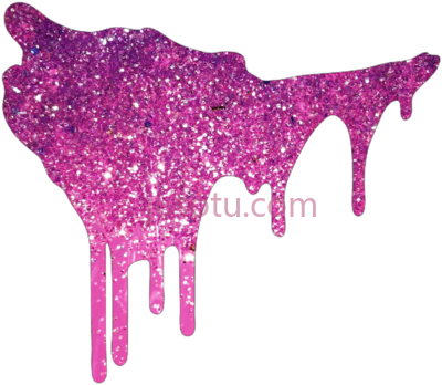 紫色闪光滴,glitter drip PNG