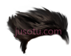时尚男士黑色头发,hair PNG