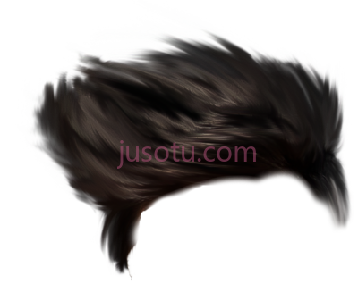 时尚男士黑色头发,stylish men black PNG