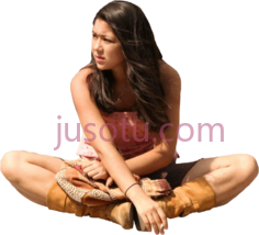 女人盘腿坐, PNG