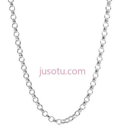 银链项链,silver chain pandora ball necklace PNG