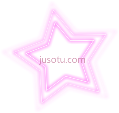 五角星,five pointed light star colorful PNG