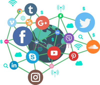 社交媒体,creativity clicks on social media marketing digital PNG
