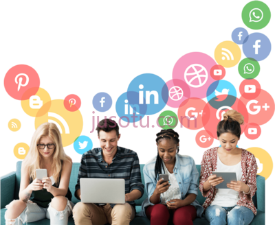 社交媒体人员营销,social media people marketing PNG