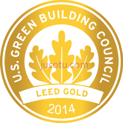 金色标志认证,leed gold logo certification PNG