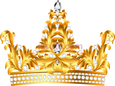 黄金王冠,gold and diamonds queen logo PNG