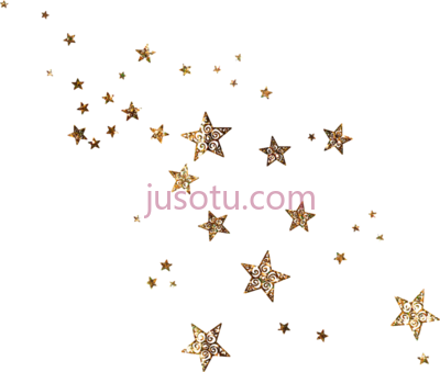 金星闪闪,gold star glittery PNG