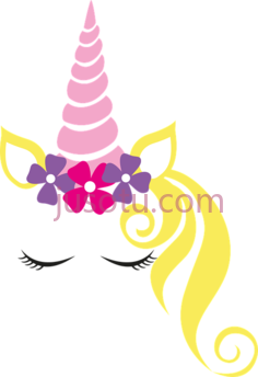 独角兽花魔法头PNG