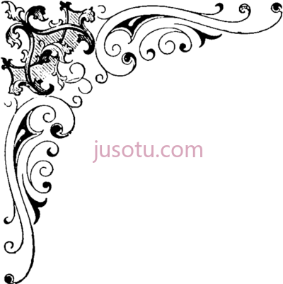 邀请边框,scroll invitations wedd corner border PNG