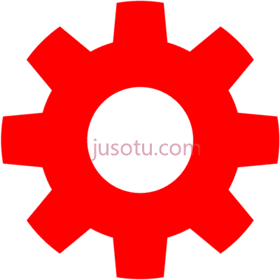 红色齿轮,red gear icon PNG