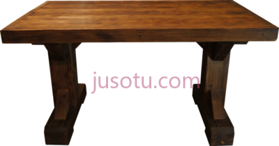 旧木桌,oblong massive rectangular made old wood table PNG