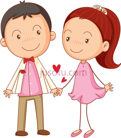 情侣恋情,couple love cartoon PNG