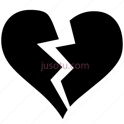 心碎,broken emoji pencil and in color black PNG
