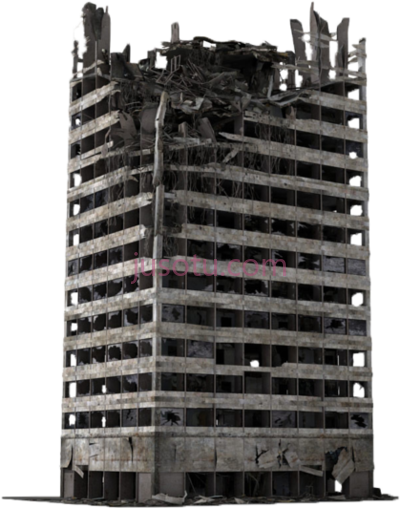 废墟摧毁建筑,ruins destroyed building PNG