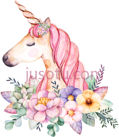 幻想花复古漆水彩PNG