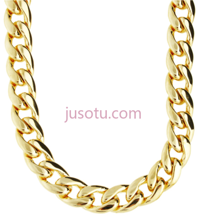 暴徒生活金链,thug life chain miami link gold PNG