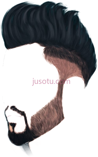 头发胡子,hair beard from below PNG