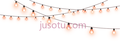 橙色灯串,orange string lights PNG
