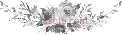 黑白花,wedding invitation graphy watercolor black white flowers PNG