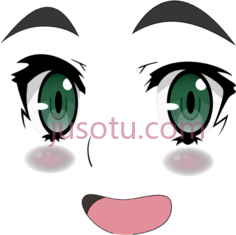 开心的眼睛女孩脸PNG