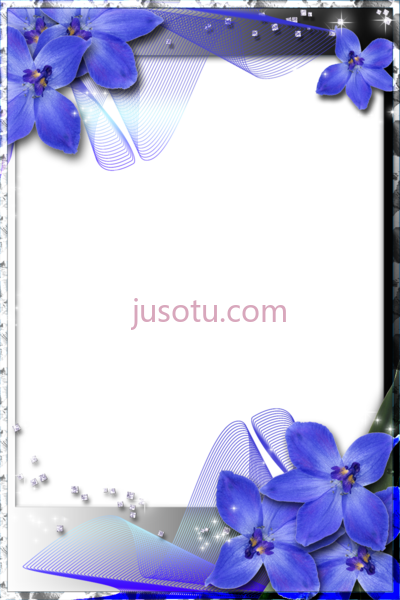 蓝色婚礼边框,blue wedding borders and frames PNG