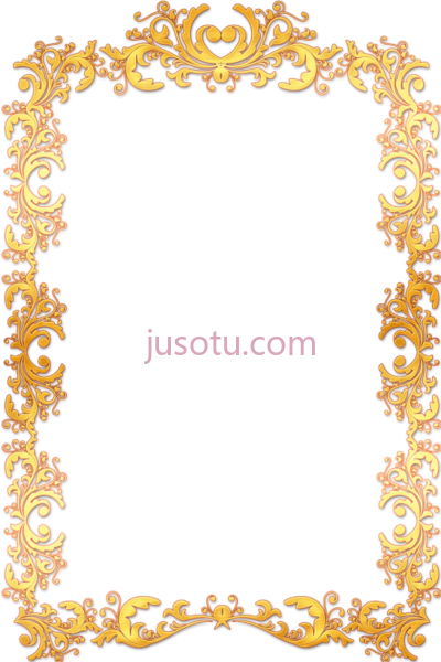 金色复古边框,gold vintage frame border PNG