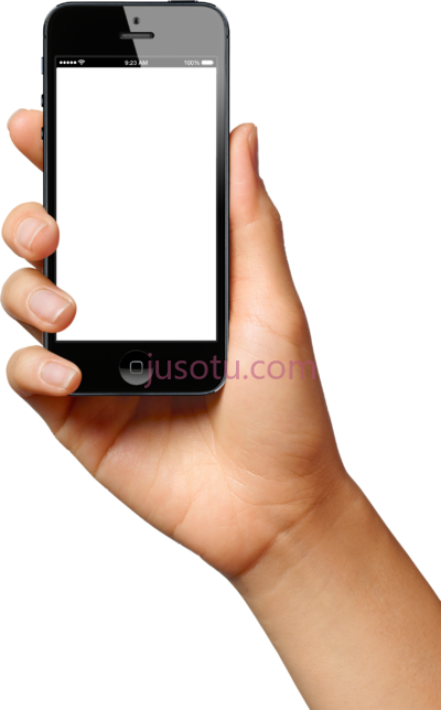 手持电话,hand holding phone PNG