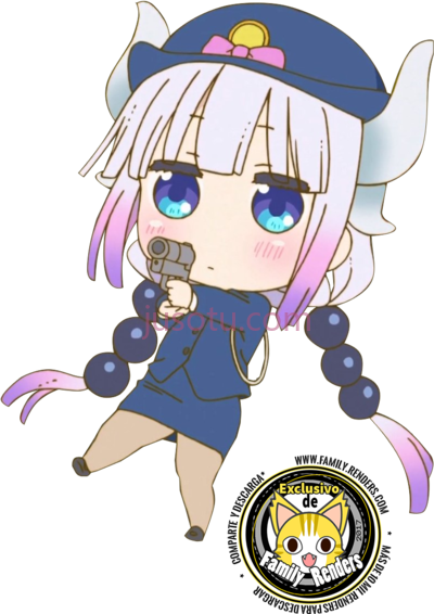 小林家的龙女仆,artist official scan character kanna kamui loli police PNG