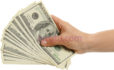 美元,money in hand 100 dollar bill PNG