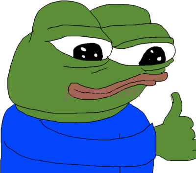 青蛙佩佩竖起大拇指,pepe giving thumbs up PNG